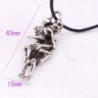 Stainless steel necklace - double skeleton pendant - unisexNecklaces