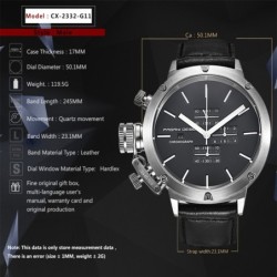 PAGANI DESIGN - relógio esportivo para homem - Quartz - impermeável - pulseira de couro