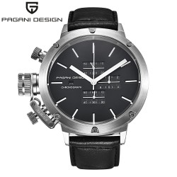 PAGANI DESIGN - relógio esportivo para homem - Quartz - impermeável - pulseira de couro