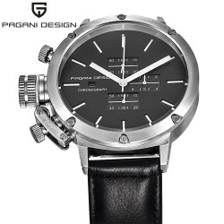 PAGANI DESIGN - relógio esportivo para homem - Quartz - impermeável - pulseira de couro