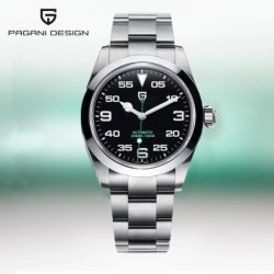 PAGANI DESIGN - relógio mecânico / automático masculino - vidro de safira - à prova d'água - aço inoxidável