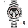 PAGANI DESIGN - relógio Quartz masculino - cronógrafo - luneta de cerâmica - à prova d'água - aço inoxidável