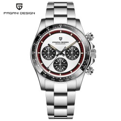 PAGANI DESIGN - mens Quartz watch - chronograph - ceramic bezel - waterproof - stainless steelWatches