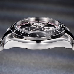 PAGANI DESIGN - relógio Quartz masculino - cronógrafo - luneta de cerâmica - à prova d'água - aço inoxidável