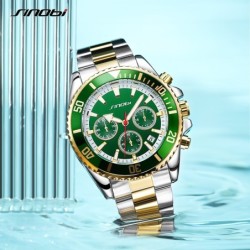 SINOBI - relógio Quartz esporte - à prova d'água - aço inoxidável