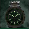 SINOBI - relógio Quartz esporte - à prova d'água - aço inoxidável