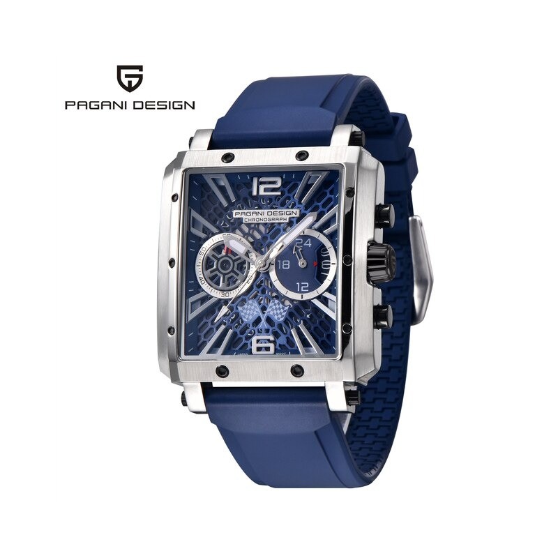 PAGANI DESIGN - relógio esportivo para homem - Quartzo - à prova d'água - aço inoxidável - série de corridas de esqueleto