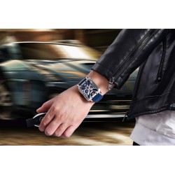 PAGANI DESIGN - relógio esportivo para homem - Quartzo - à prova d'água - aço inoxidável - série de corridas de esqueleto