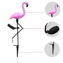 Garden solar light - LED lamp - waterproof - flamingoSolar lighting