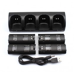 Carregador de controle Wii com 4 baterias 2800 mAh - dock