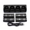 Carregador de controle Wii com 4 baterias 2800 mAh - dock