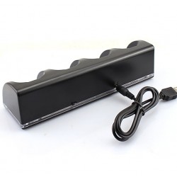 Carregador de controle Wii com 4 baterias 2800 mAh - dock