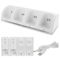 Wii controller charger with 4 batteries 2800 mAh - dockWii & Wii U