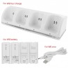 Carregador de controle Wii com 4 baterias 2800 mAh - dock