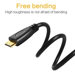 Mini cabo HDMI para HDMI - 1080P - alta velocidade - conector banhado a ouro