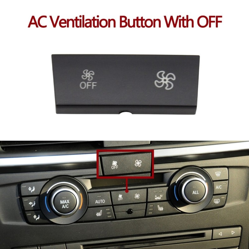 Botões do painel do carro - ar condicionado - controle de ventilação - botão AC - para BMW 1 3 X1 X3