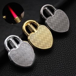 Jet butane lighter - red flame - windproof - 1300 C - heart shapeLighters