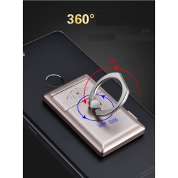 Suporte universal para telefone 2 em 1 - com isqueiro - anel ajustável - carregamento USB