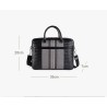 Elegant shoulder bag - business briefcase - genuine woven leather - large capacityBags
