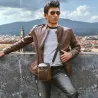 Multifunctional leather bag - shoulder strap - waist buckleBags