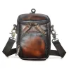 Multifunctional leather bag - shoulder strap - waist buckleBags
