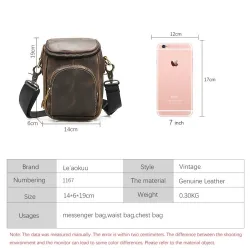 Multifunctional leather bag - shoulder strap - waist buckleBags