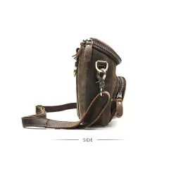 Multifunctional leather bag - shoulder strap - waist buckleBags