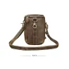 Multifunctional leather bag - shoulder strap - waist buckleBags