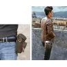 Multifunctional leather bag - shoulder strap - waist buckleBags