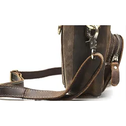 Multifunctional leather bag - shoulder strap - waist buckleBags