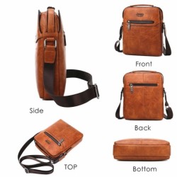 JEEP BULUO - bolsa de ombro de couro masculina - com carteira