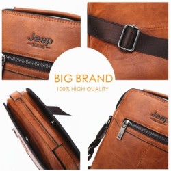 JEEP BULUO - bolsa de ombro de couro masculina - com carteira