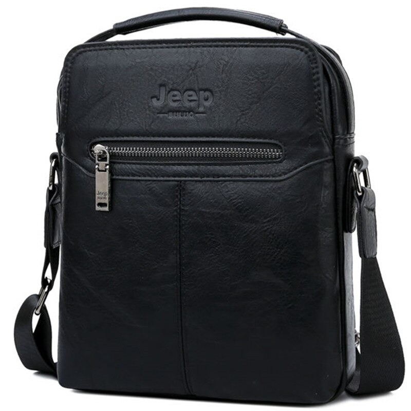 JEEP BULUO - bolsa de ombro de couro masculina - com carteira