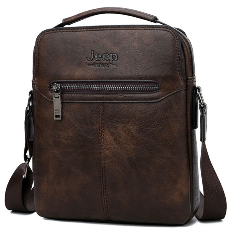 JEEP BULUO - bolsa de ombro de couro masculina - com carteira
