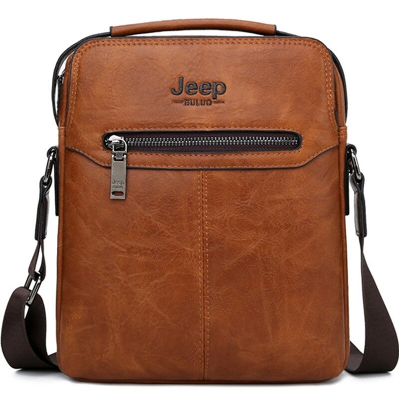 JEEP BULUO - bolsa de ombro de couro masculina - com carteira