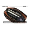 JEEP BULUO - bolsa de ombro de couro masculina - com carteira