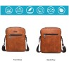 JEEP BULUO - bolsa de ombro de couro masculina - com carteira