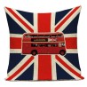Capa de almofada decorativa - estilo Londres - bandeira britânica - 40 cm * 40 cm - 45 cm * 45 cm