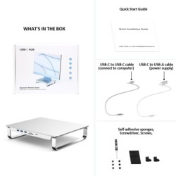 MC35 - docking station - USB-C HUB - suporte para monitor iMac - com compartimento de HDD duplo