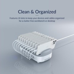 ORICO - carregador USB de 10 portas - docking station - com suporte - 120W 5V2.4A*10
