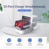 ORICO - carregador USB de 10 portas - docking station - com suporte - 120W 5V2.4A*10