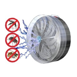 Lâmpada exterminadora de mosquitos - com ventosas - movida a energia solar - interna / externa