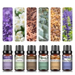 Óleo essencial natural puro - óleo de aroma - sândalo - incenso - clary sage - lavanda - eucalipto - jasmim - 10ml - 100ml