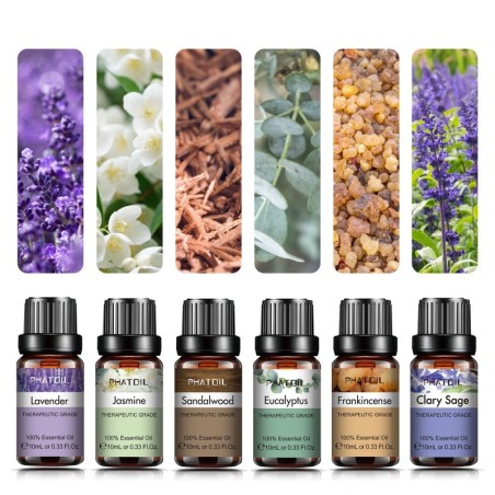 Óleo essencial natural puro - óleo de aroma - sândalo - incenso - clary sage - lavanda - eucalipto - jasmim - 10ml - 100ml