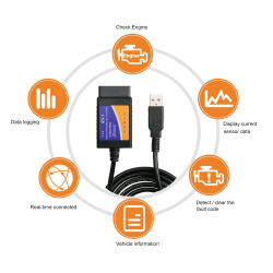 OBDII OBD2 auto code reading via USB - read error message - diagnosis - ELM327 ELM 327Diagnosis