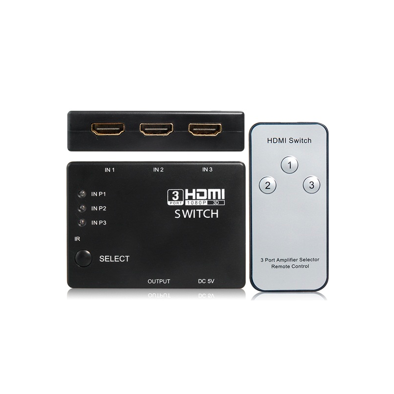 3 to 1 - HDMI Switcher with Remote - HDMI SplitterHDMI switchers