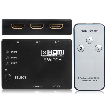 3 to 1 - HDMI Switcher with Remote - HDMI SplitterHDMI switchers