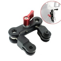 Braço de alumínio - suporte para capacete - ajuste de 360 graus - para GoPro