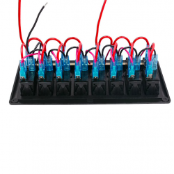 Waterproof switch panel with LED and fuses - 8-channels - for car - boat - camperSwitches