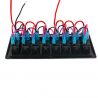 Painel de interruptores à prova d'água com LED e fusíveis - 8 canais - para carro - barco - campista